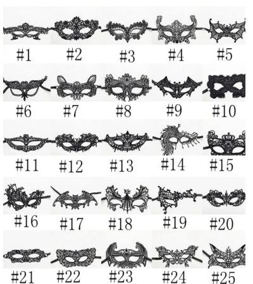 39 스타일 할로윈 파티 마스크 레이디 섹시 레이스 검은 마스크 마스크 마스크 마스크 마스크 블라인드 블라인드 팬시 드레스 의상 코스프레 파티 소품 E1590733