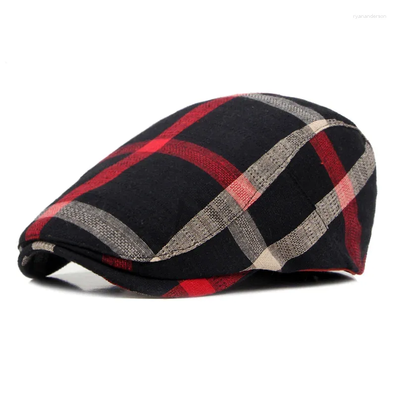 Beretten verstelbare geruite zonbescherming Gecontroleerde unisex sboy cabbie gatsby baret hat cap