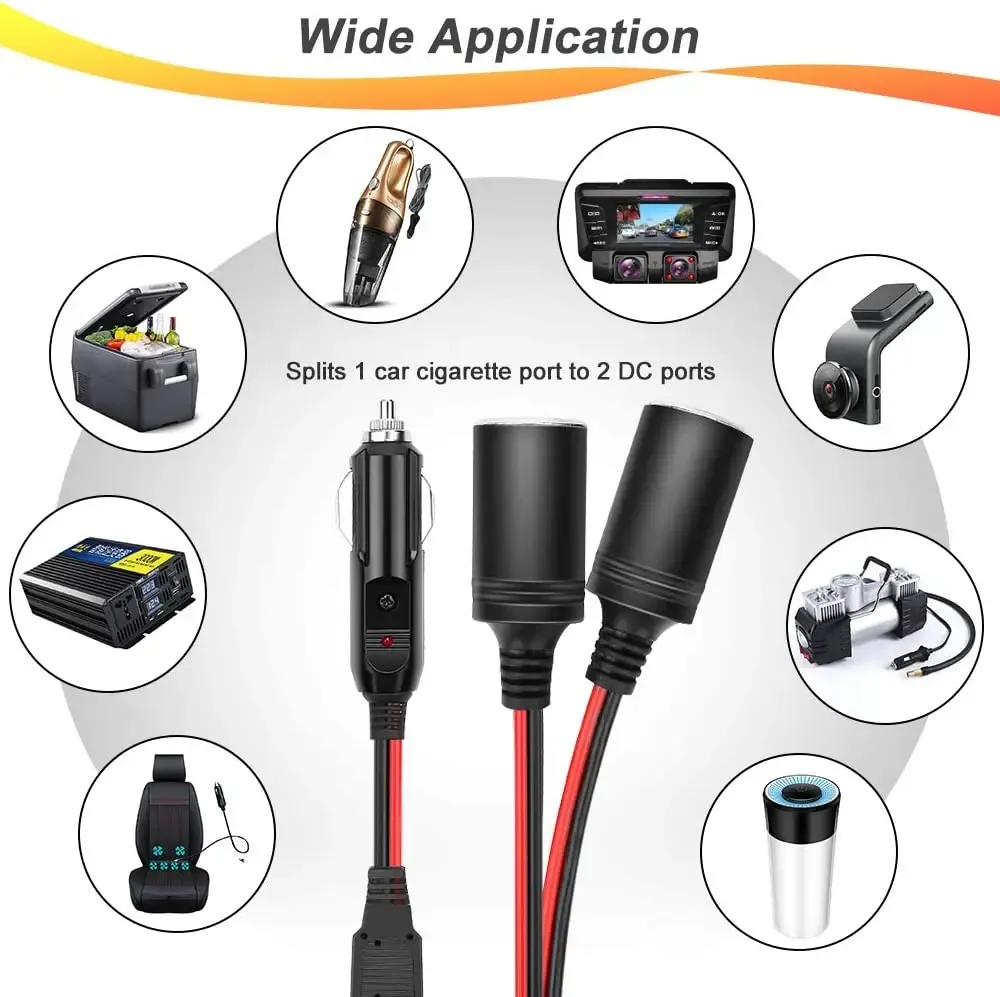 car cigarette lighter socket 2 way splitter adapter Bloomoto 1 To 2 Car Cigarette Lighter Splitter... From Ddmymaster, $14.95