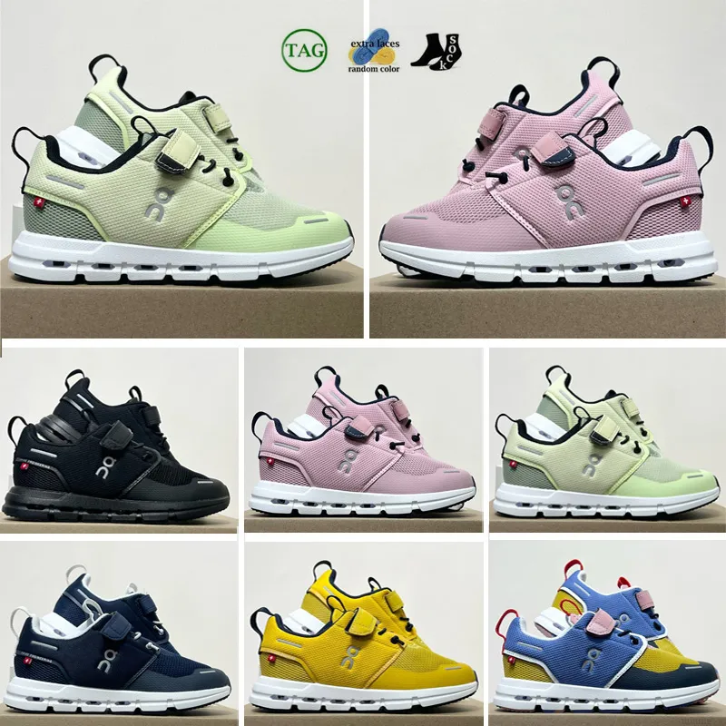 Cloud Play Kids Running Shoes Shoes Designer su classici Black Midnight Blue Mustard Giallo Seeina Green Marshmallow Pink Mint Green Babys Sneakers Outdoor Eur 23-35