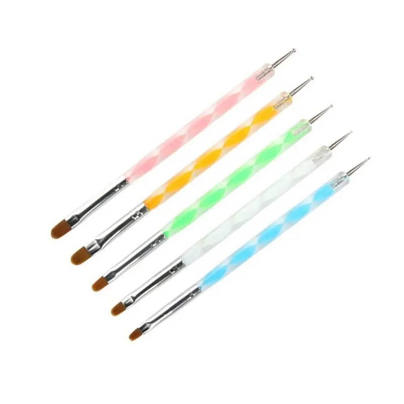 2024 5 New 3D Uv Gel Art Nail Fingernails, Drill, Fingernail, Punch Tool, Nail Manicure Nail Brush Brush Set.- for Fingernail Drill Tool-