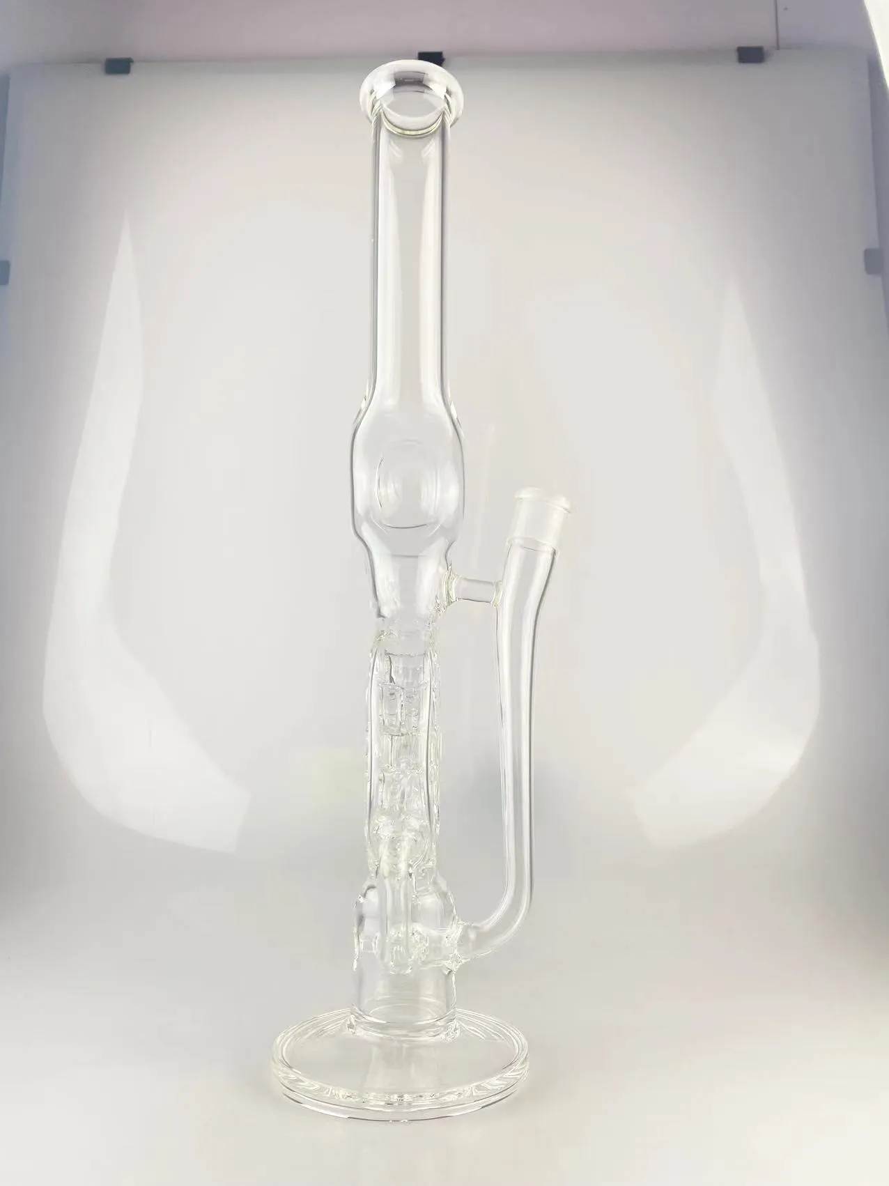 Tuyaux fumant cou bent cou bong swiss double drain 1 perc 18inch hauteur 18 mm joint