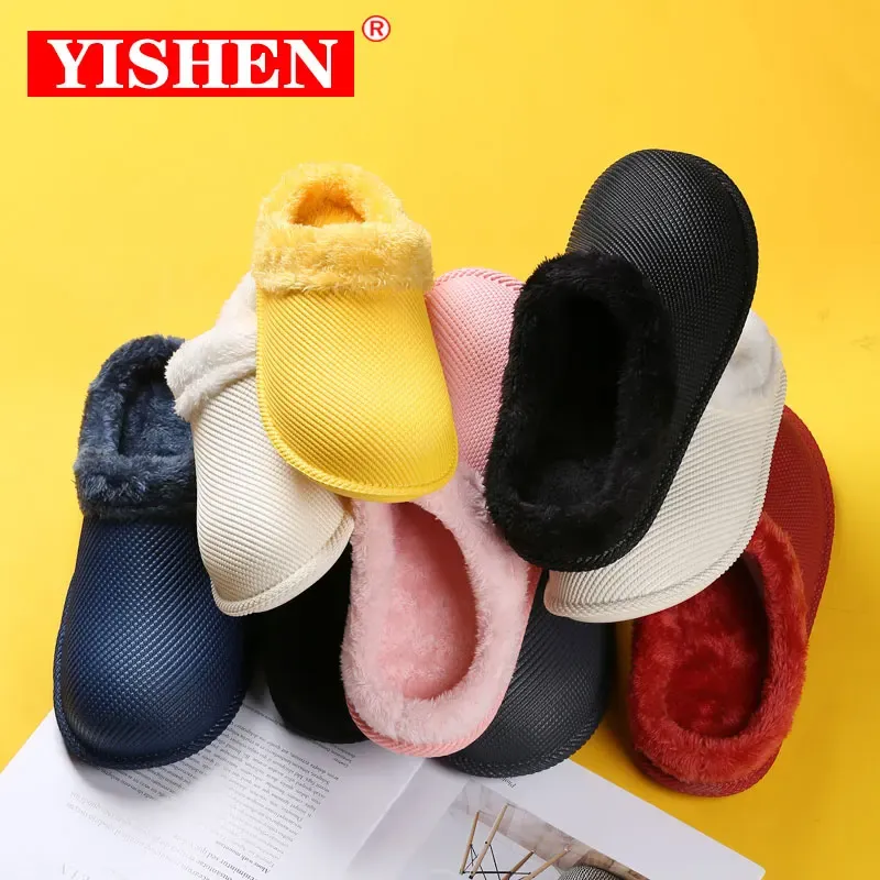 Stivali pantofole da yishen donne coppia scarpe scaricche impermeabili per gli uomini vetrini caldi cameriere unisex scarpe unisex chaussure femme