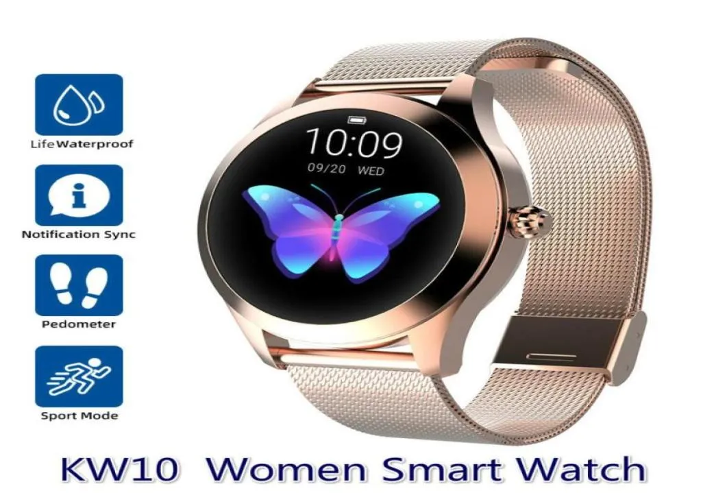 IP68 Водонепроницаемые умные часы Женщины Мониторинг сердечного рисунка мониторинг.
