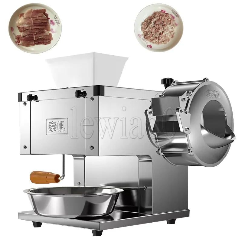 Máquina de picado de carne de carne comercial Cortero de carne eléctrica de acero inoxidable 220V
