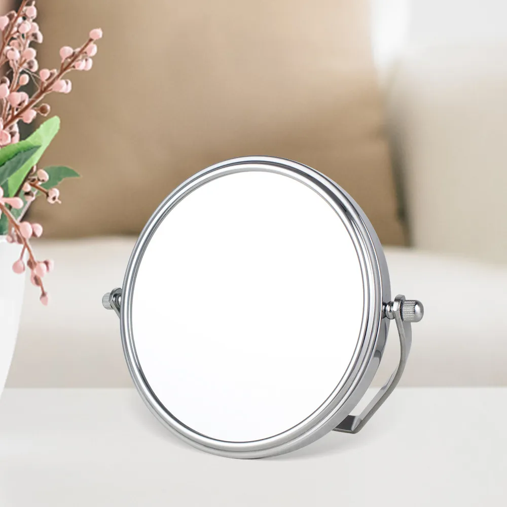 Makeup Mirror Desktop Dwustrojemne lustro urody sypialnia Prosta opatrunek lustro HD 10x powiększanie szkła