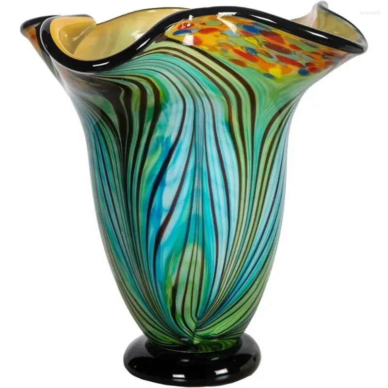 화병 AV15415 KALMIA HAND BLOWN ART 유리 꽃병화물 무료 장식 가정 장식 장식 정원