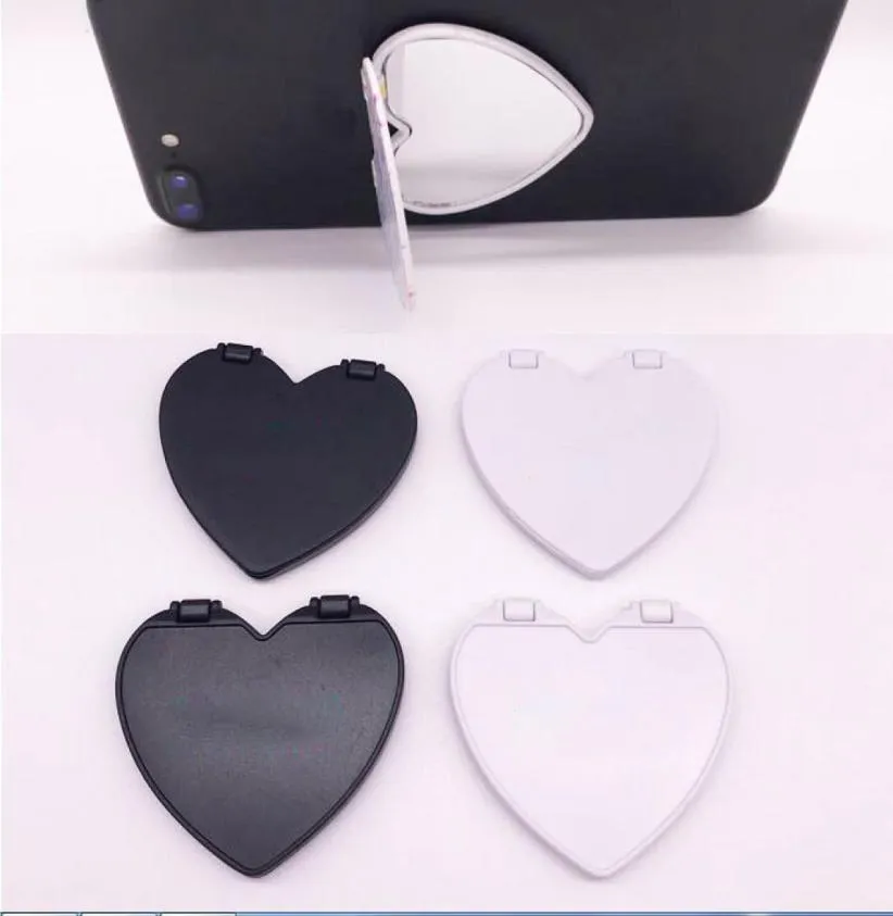 Evrensel Kalp Ayna Cep Telefonu Tutucuları UV Baskı Boş Cam Cep Telefonu Stand 360 Derece Parmak Tutucu7586699