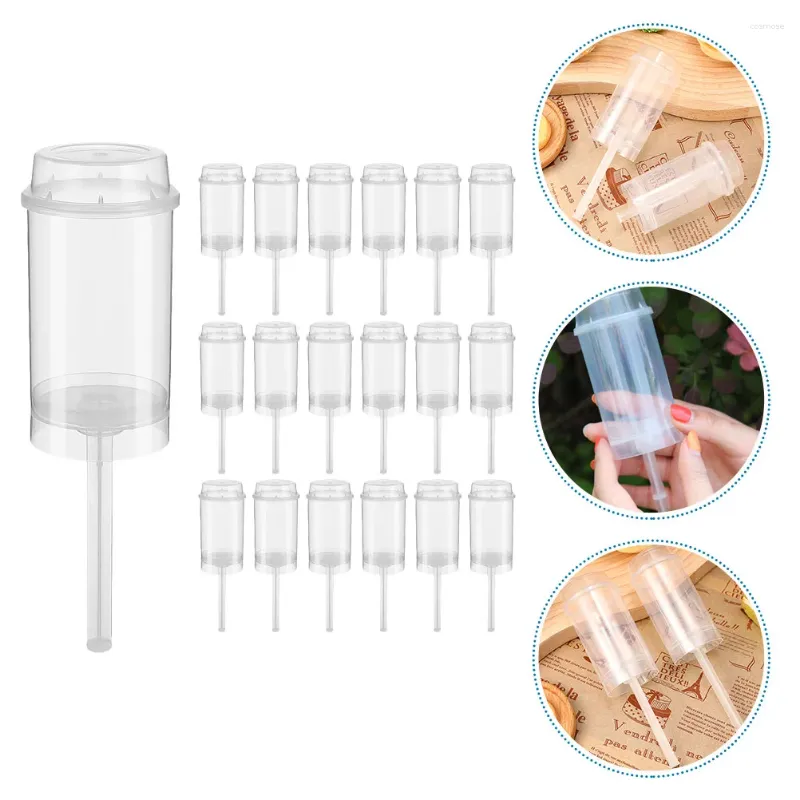 Bols 40 pcs Plastic gâteau stand en forme de gelée en forme de gelée cupcake poussoir à récipient push-up contenants pops pp de qualité pp