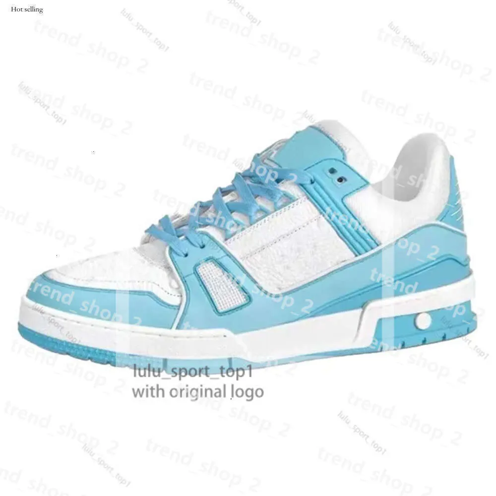 Lousis vouton Shoes men men of tubsossed trainer sneaker white black sky blue green denim pink louiseviutionshoe кроссовки с низкой платформой женские тренеры Луис обувь 120