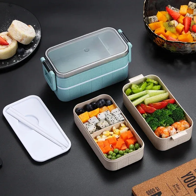 حاوية طعام ساخنة جديدة للطعام Bento Box Japanese Thermal Snark Electric Congres Fox for Kids with Compartments Lunchbox