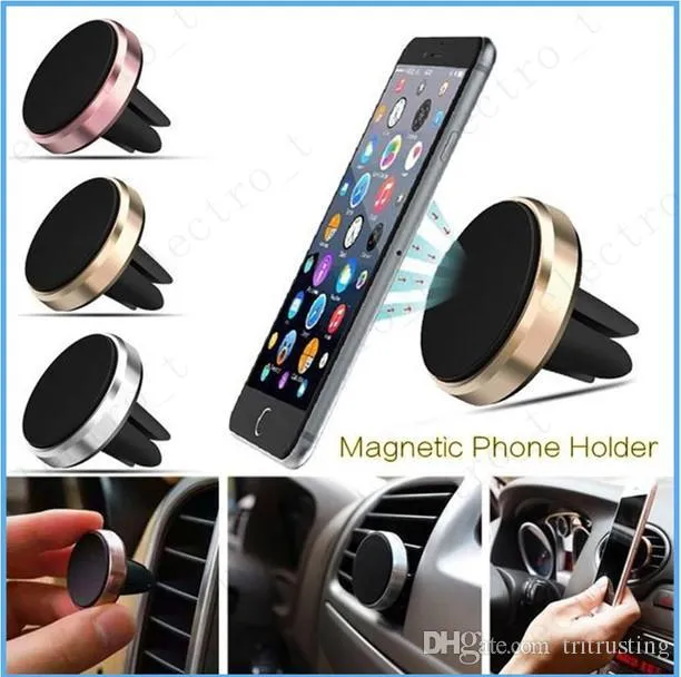 Auto magnetische lucht ventilatie Mount Mobile Smart Telefoonhouder Handvrij dashboard Telefoon Standaard voor mobiele telefoon iPhone 7 6 Samsung S8 MQ50