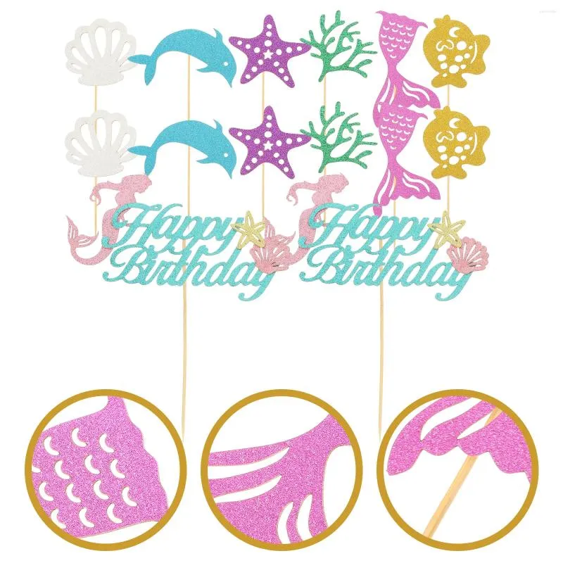Decorazione per feste 14 pezzi per decorazioni per le vacanze Cupcake Accessorio decorativo per topper
