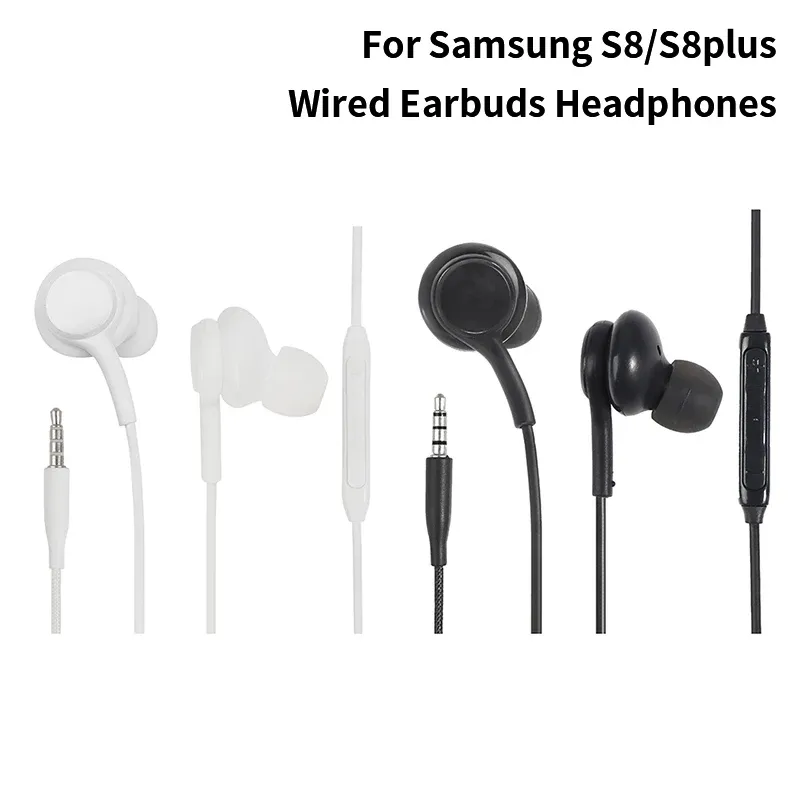 Wired 3.5mm Stereo In Ear Headphones with Mic for Android Samsung S8 Sports Music Hands free Calls