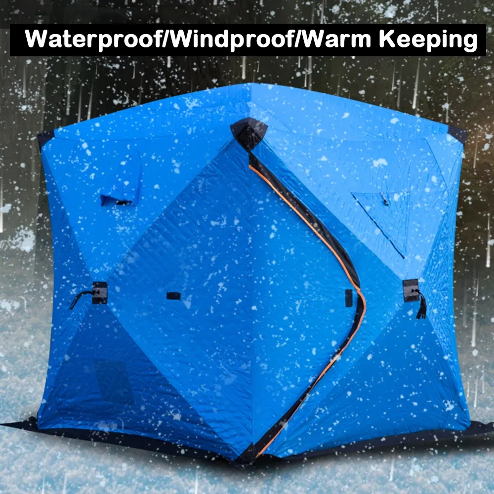 Shelters Portable Ice Fishing Shelter Easy Setup Winter Fishing Tent Ice Fishing Tent Waterproof & Windproof