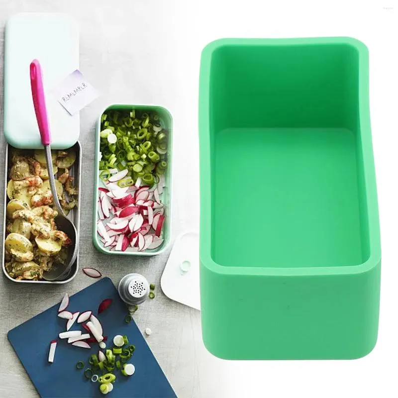 Vaisselle diviseur de déjeuner micro-ondes ustensiles de cuisson plat tasse réutilisable Silicone enfants Bento boîte salade vinaigrette compartiment artefact boîte