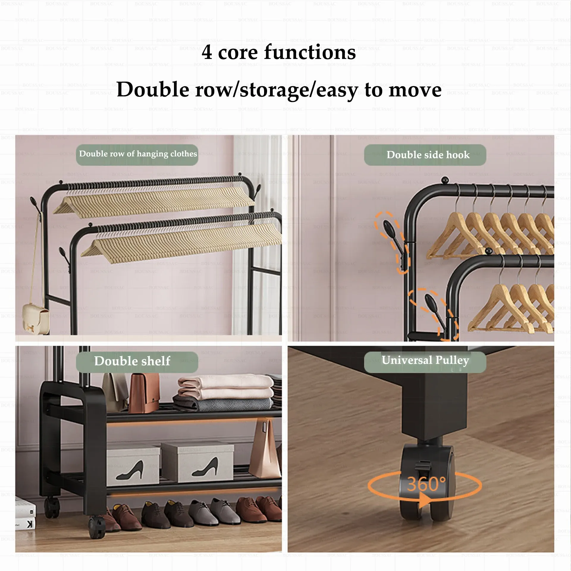 Hanger Rack Short Clothes Hanger Rack Stand Wall Mounted Clothing Rack Coat Hanger ...