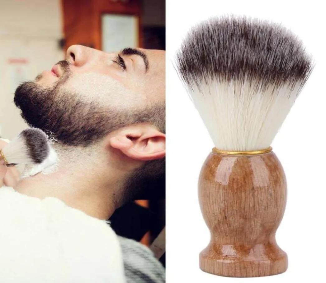 Men039S raser pinceau Barber Salon Men Men Appareil de nettoyage de la barbe pour le visage