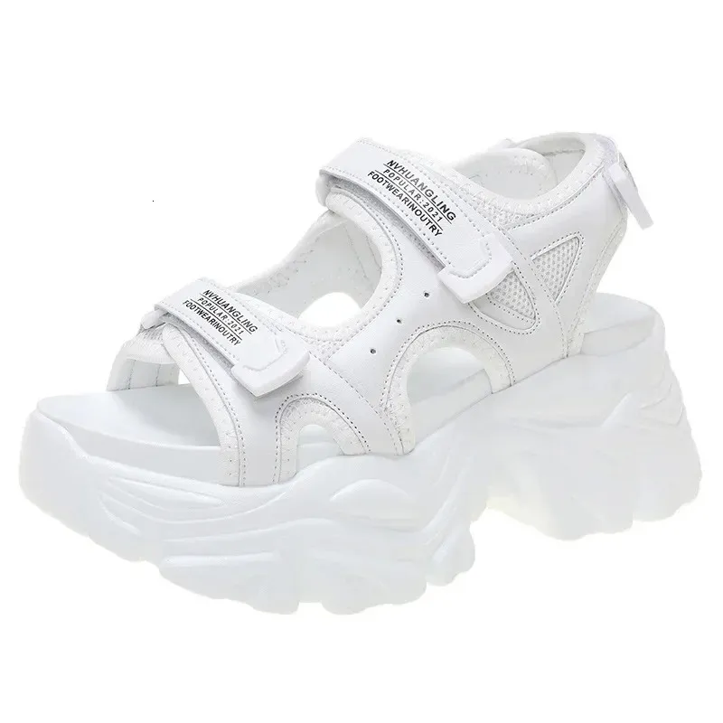 Fujin 8 cm Sandals Platforma Platforma grube podeszwa y buto