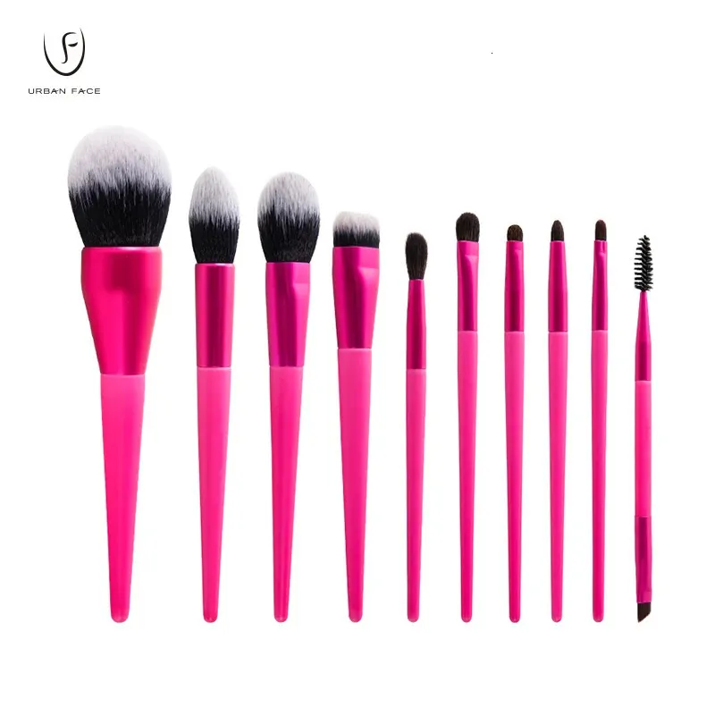 Makeup Brush Guns N Roses 10Piece Full Set High Quality Face eye Cosmetic Synthetic Hair Urban 240403