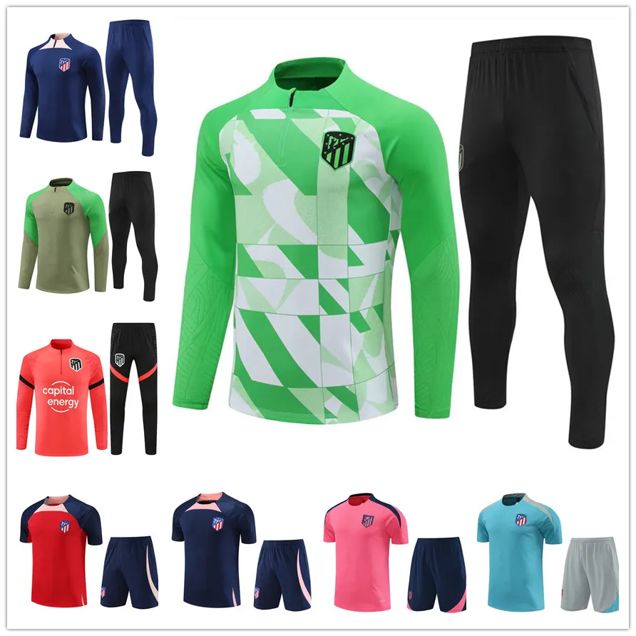 24 25 Atletico Madrids Football Tracksuit Real Betis Soccer Tracksuit 2024 2025 New Adult Men and Kids Kit Camiseta Sportswear Training Suit Suit Tuta Chandal