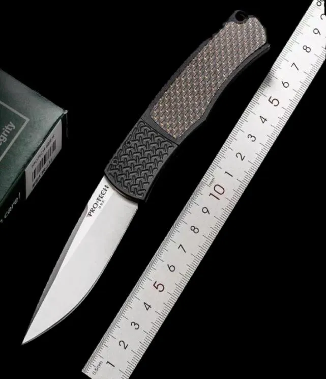 Protech PR151 Magic Br1 Automatyczne wąsy noża do składania 154 cm Blade CNC T6 Aluminium Stop Fibre Handel Auto Outdoor GIF4526880