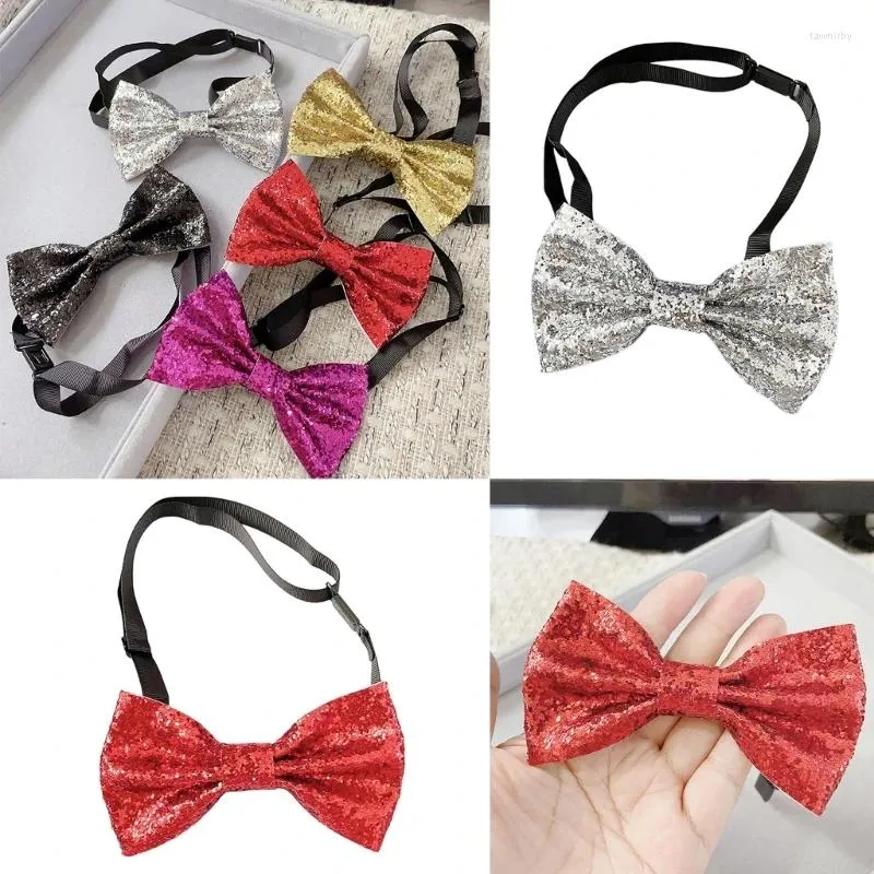 Bow Ties Elegant Sequins Coldie for Party Rassemblements Bowknot Tie Kids Adult Kids