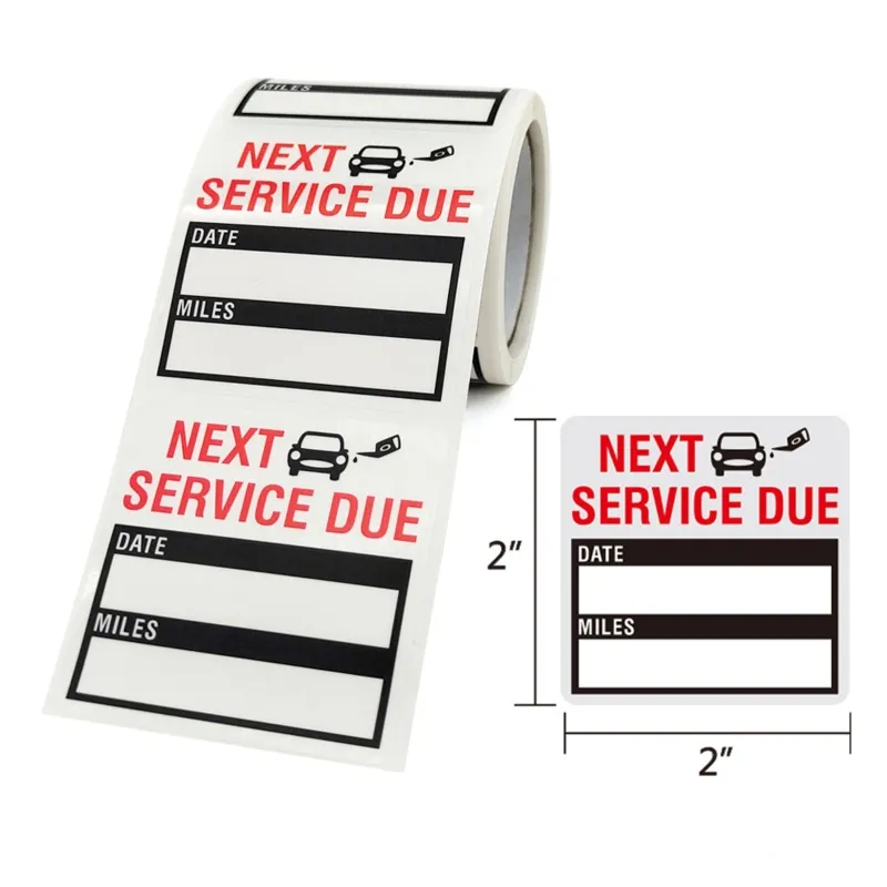 57EC 150-Piece Oil Change Auto Maintenance Service Due Reminder ...
