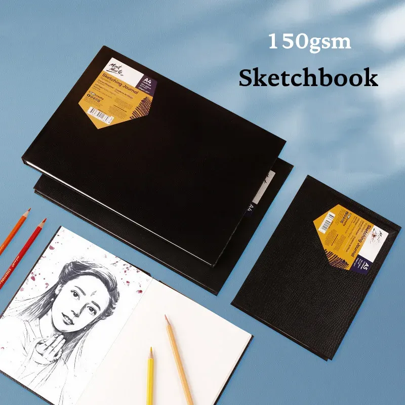 スキャナーA5 150GSMスケッチブックハードカバージャーナル水色の風景スケッチノートブックに適しています