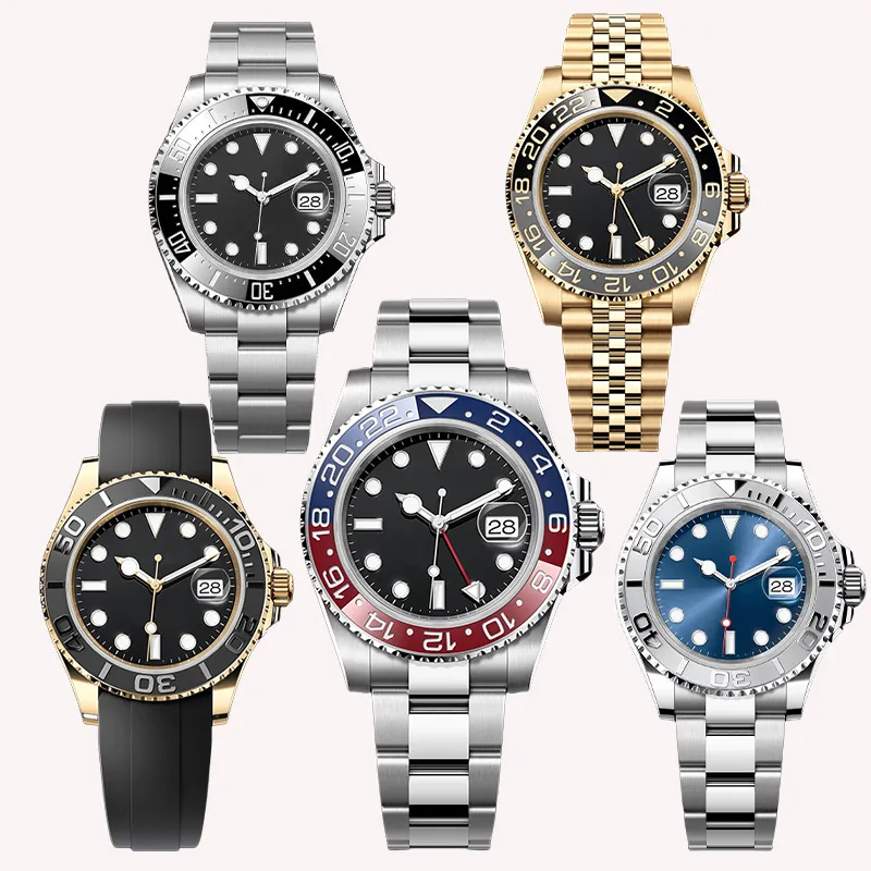 Mens Watch Luxury Watch Designer Watches Business Casual 2813 Movement 904L Stainless Steel Dial 41mm Ceramic Bezel Calendar Waterproof Watches High Quality