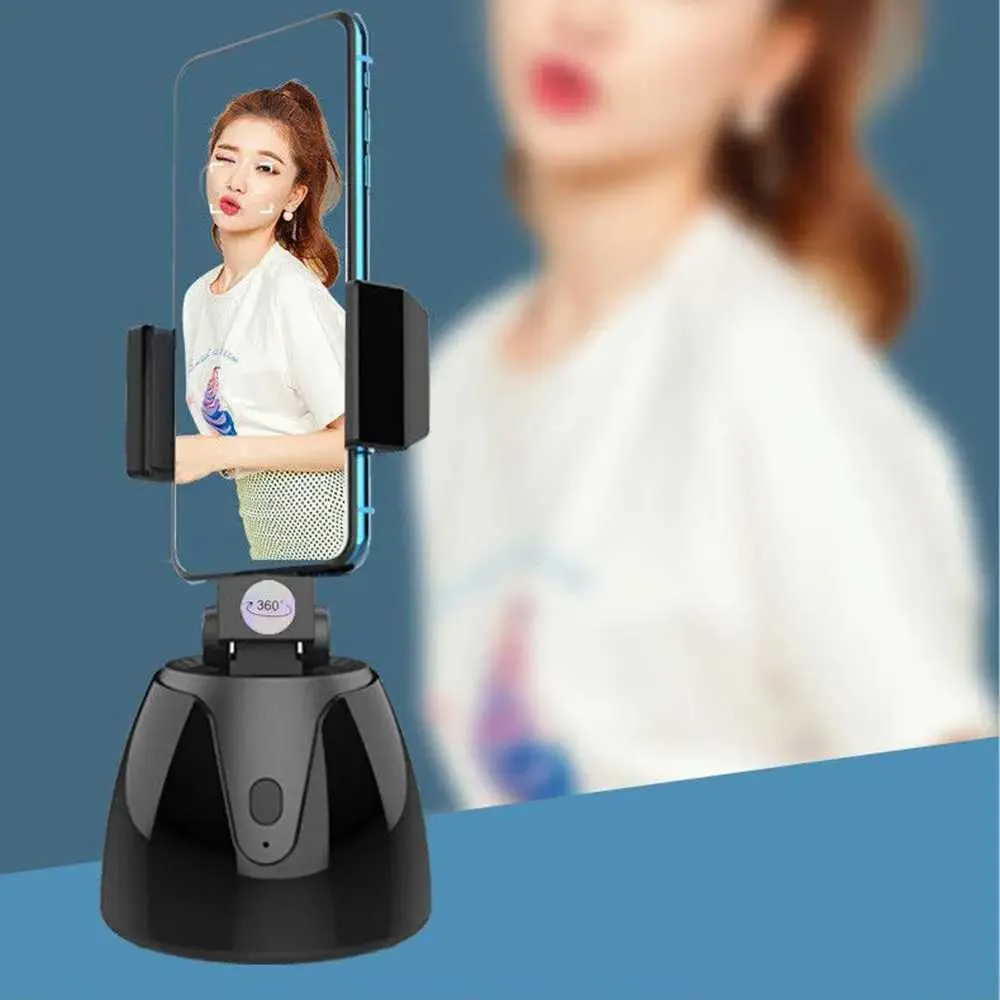 Auto Smart Shooting Selfie Stick 360 Degree Rotation Phone Holder Face Tracking Camera Tripod Head Live Vlog Video_voghion.com
