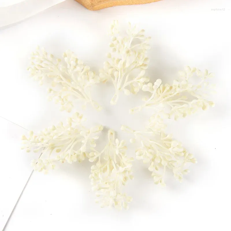 Fleurs décoratives 10pcs 8 cm plante artificielle plastique en plastique oreille de blé bouquet accessoires
