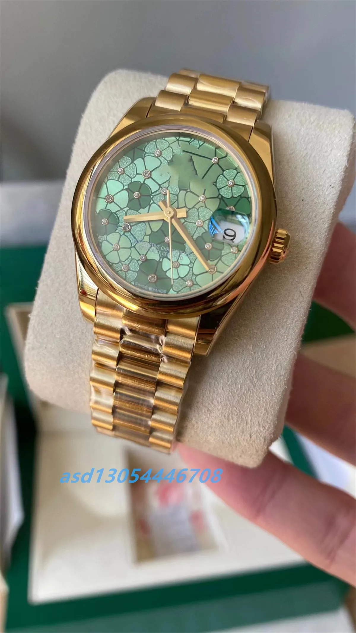 Women s 2024 New A Factory Sapphire Glass Watch 904L Steel Strap 31mm Hidden Folding Buckle 2236 Movement