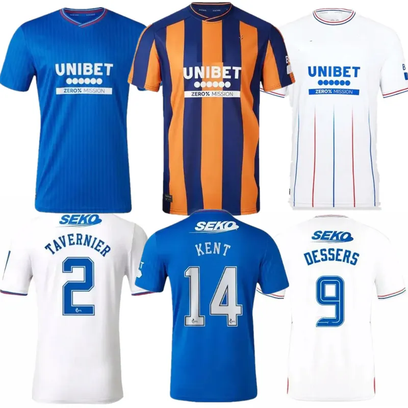 2024 Glasgow Soccer Jerseys 23 24 Rangerss Colak Roofe Lundstram Hagi Barker Morelos Tavernier Kent Tillman FC Fashion Jr Men fans Football Shirt