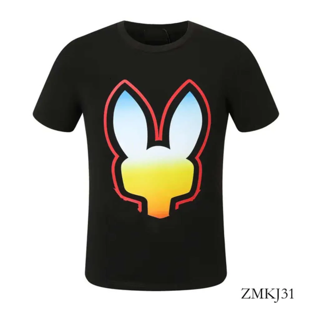 PSYCO Bunny Rabbity Summer Designer Tshirt Casual T Shirt Mens Womens Szkieletowy Królik Tshirt Marka Psyco Short Sleeve Bunny Shirts 1990