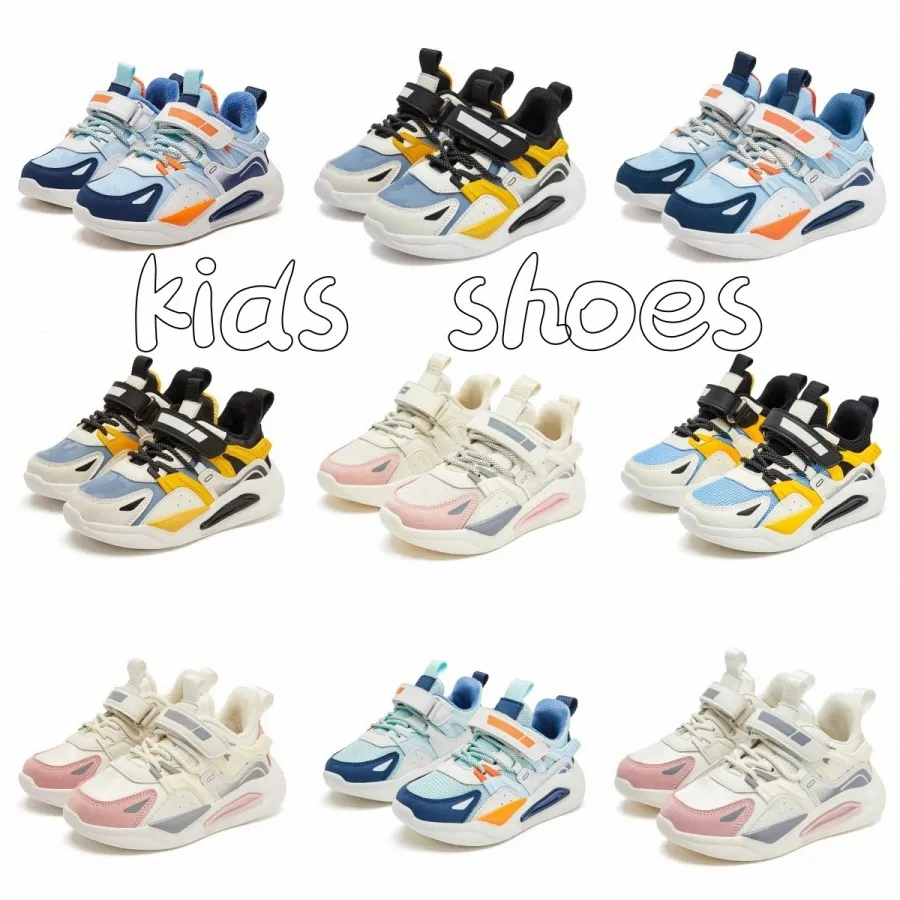 garçons girls enfants Trendy Kids chaussures baskets décontractées ciel noir bleu rose chaussures blanches tailles 27-38 o9jh #