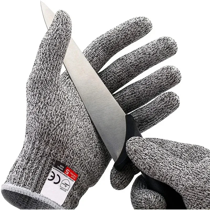 Anti-geschnittene Outdoor-Fischerei Handschuhe Messer geschnittene Schutzschutzfischereiungshandschuhe Stahldrahtnetzhandschuhe Fischereiwerkzeuge Knipfel-Widerstandshandschuhe