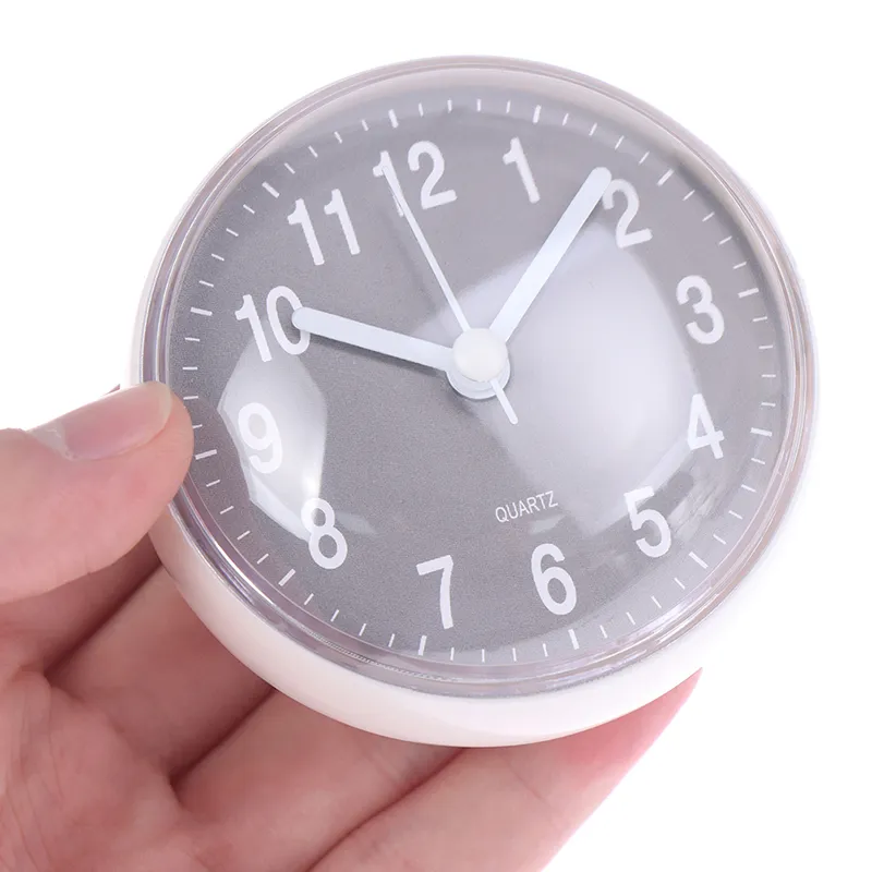 Suction Cup Mini Clock: Water-Resistant for Bath & Kitchen