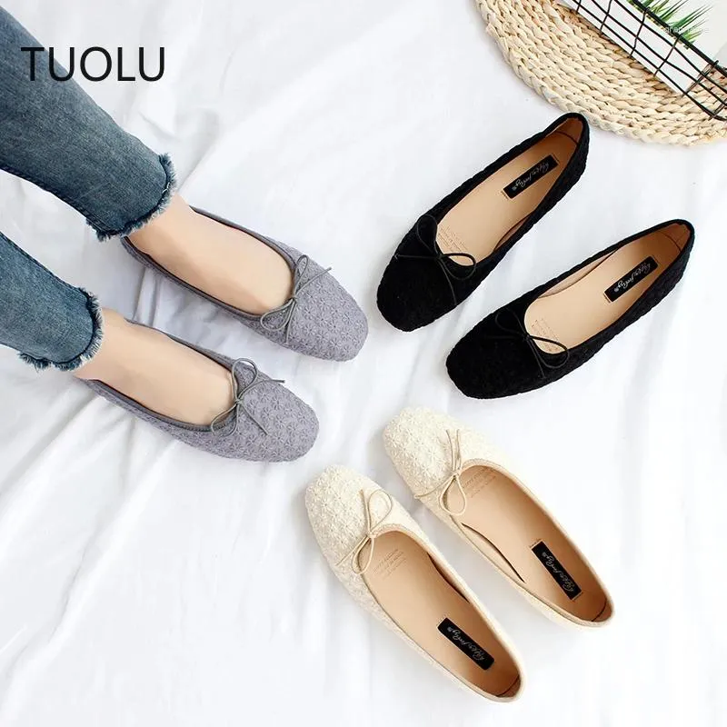 Casual Shoes Women Flats 2024 Woman Boat Round Toe Slip-On Plus Size Office Footwear Ladie Fashion