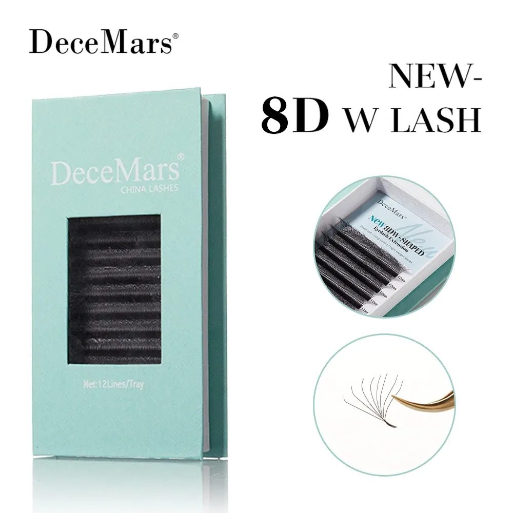 Eyelashes DeceMars New 8D W Shaped Eyelash Extension (12line/Tray)