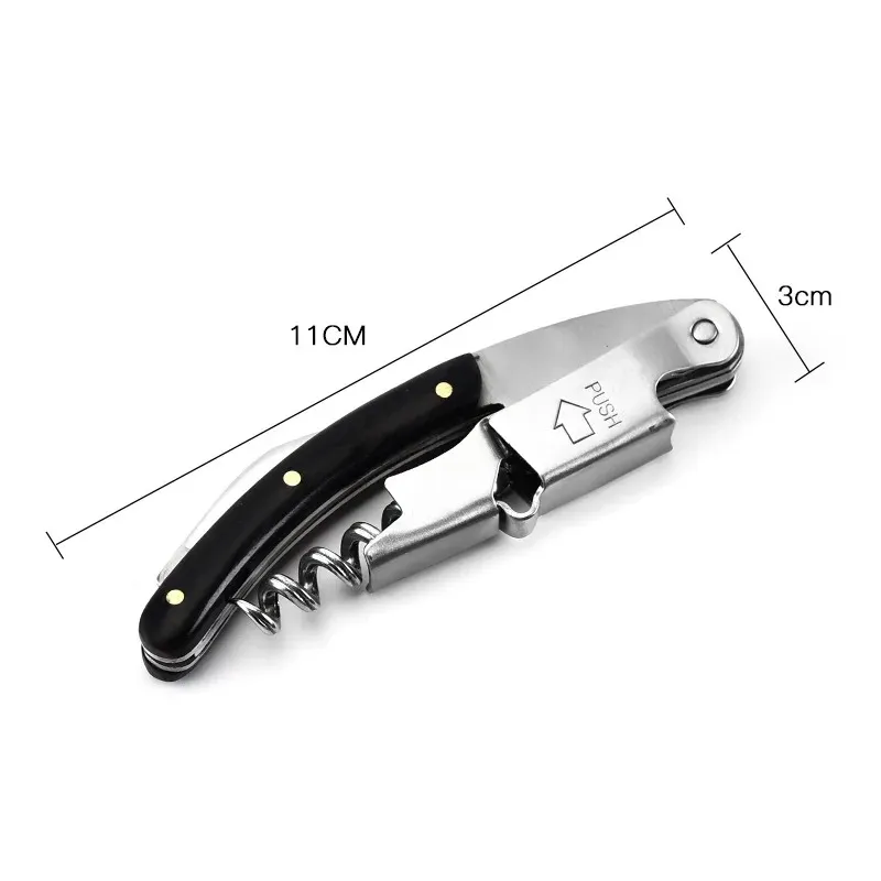 2024 Multifunctional Portable Stainless Steel Wine Corkscrew Hippocampus Wine Opener with Professional Spiral Corkscrew Kitchen Tools