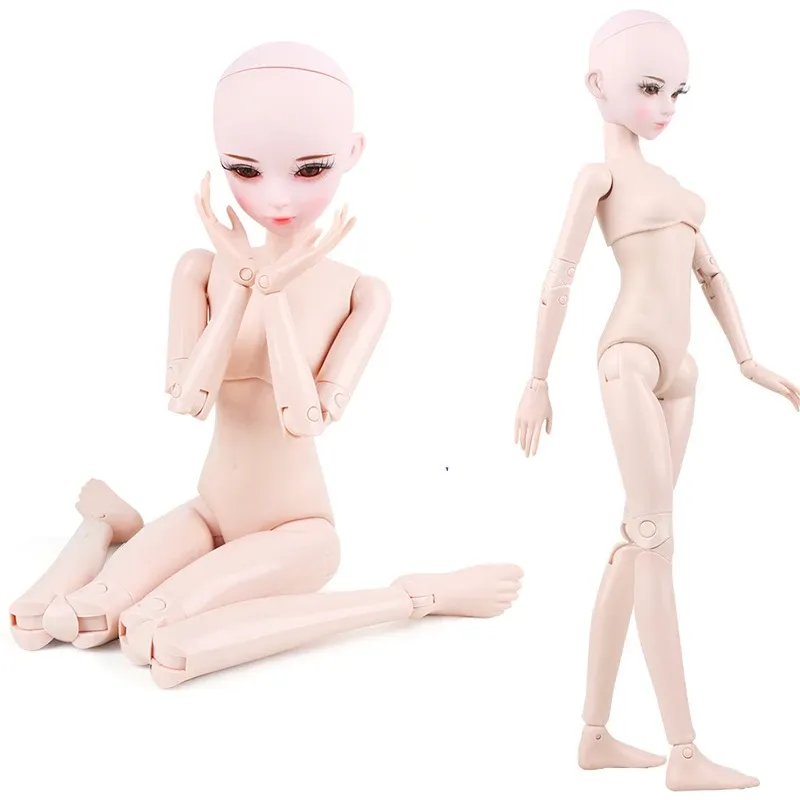 Poupée De Peau Foncée 1/6 BJD Cheveux Bleus Et Robe Jouets