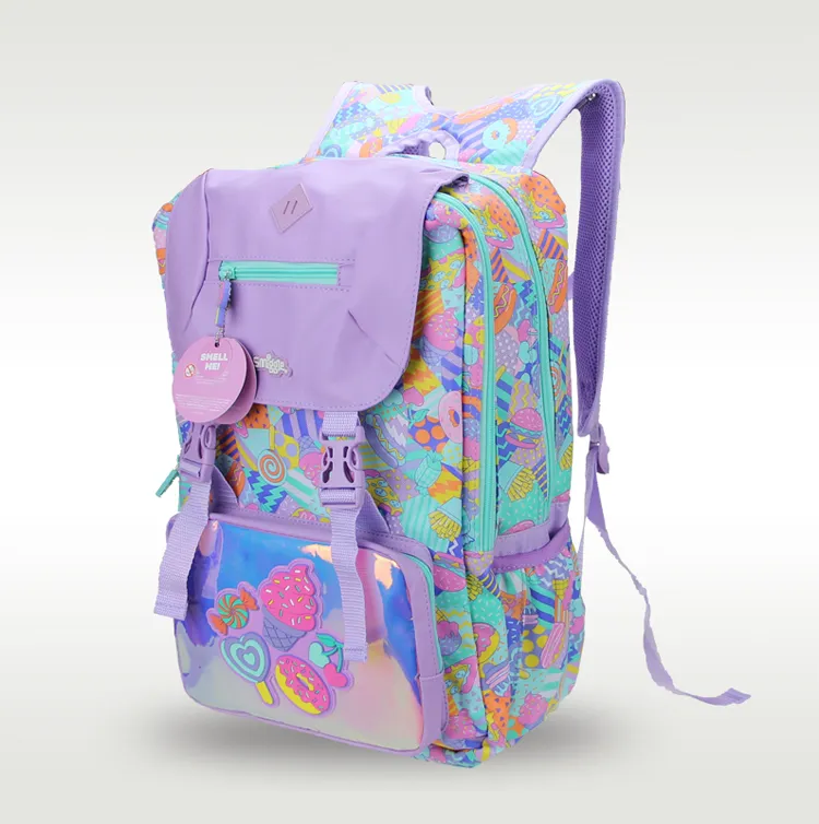 Smiggle girls backpack 18-inch large-capacity schoolbag with lined
