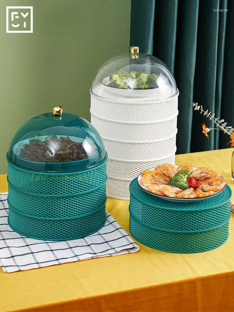 Storage Bottles Vegetable Cover Hollow Summer Anti-mosquito Leftovers Rack Rice Kithech Dining Table Dust-proof