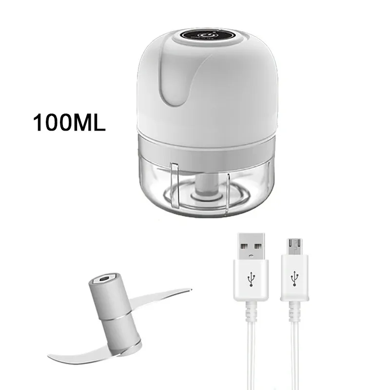 2024 Mini Electric Knoblauch Chopper USB Fleischschleifer Knoblauch Masher Maschine Sturdelfreudiger, zerquetschter Ingwer -Gemüse -Brecher -Küchenwerkzeug 1. 1.