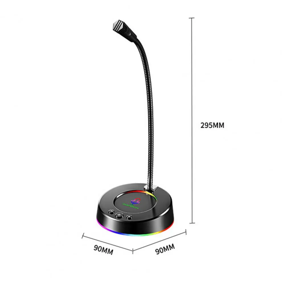 Computer Microphone Input Color DHgate.com:Colorful RGB Light USB Microphone for Gaming, Live Shows ...