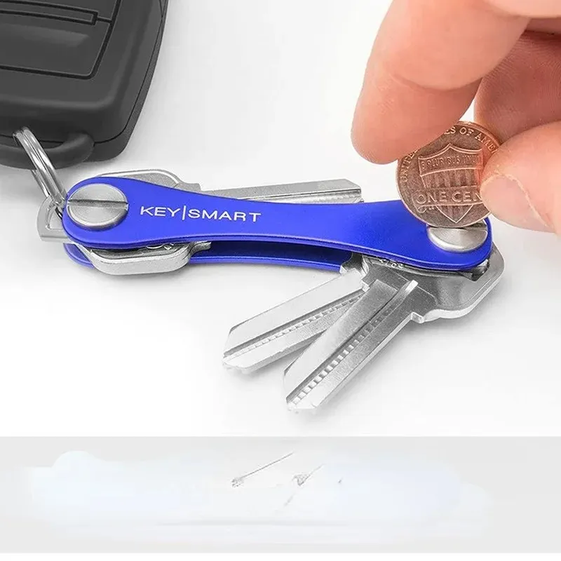 Smart Key Chain Mini Keychain Compact Key Holder Clip Home Storage Metal Clip Clip Aluminium Organisateur Keychain Outdoor