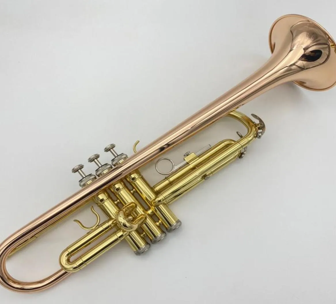 Professionell trompetinstrument för nybörjare för nybörjare att spela guldplatterad fosforbrons omvänd grepp Leftand Trumpet6575861