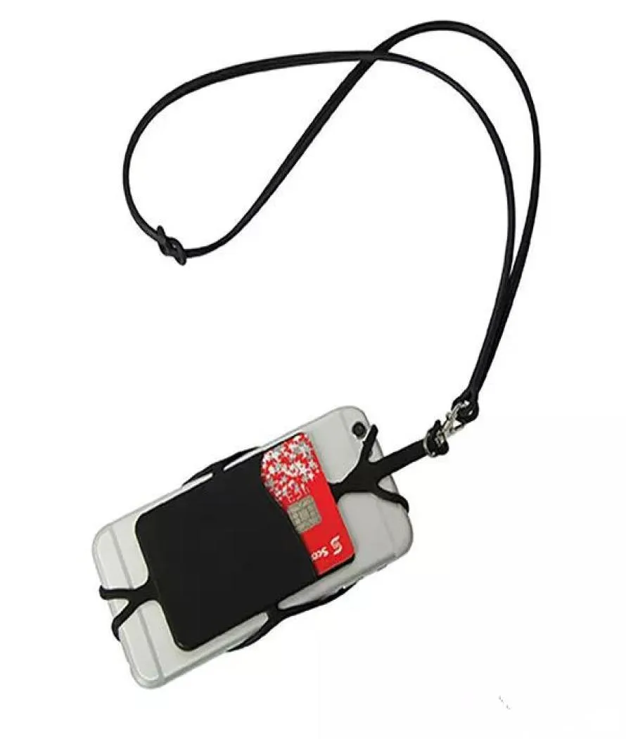 Cordão universal para pescoço, capa para celular com suporte para cartão de crédito e identificação, capa com slot para cartão para smartphones8661516