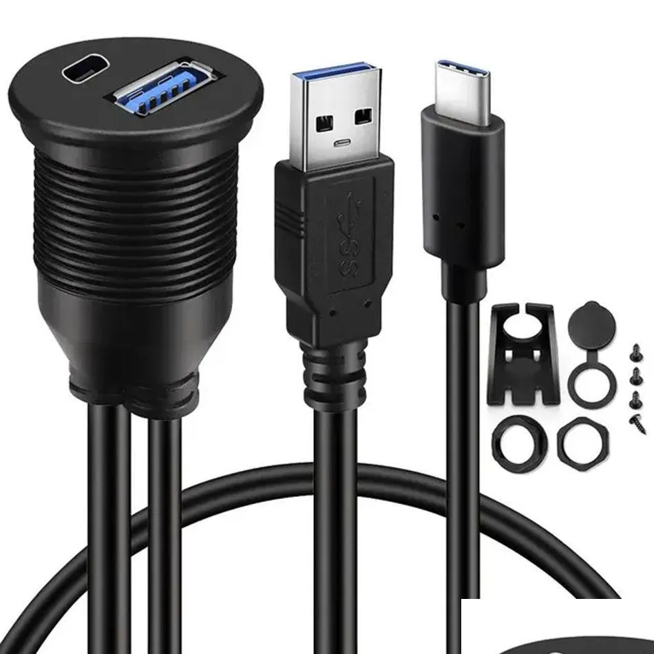 Inne automatyczne elektronika USB 3.0 Typ C 3.1 Car F Wodoodporne przedłużenie deski rozdzielczej do motocyklu ciężarówki 1M Dostawa Otfly